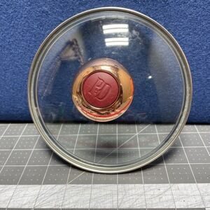 Paula Dean Replacement Lid 2 Quart Glass Round Copper Red Handle Lid ONLY